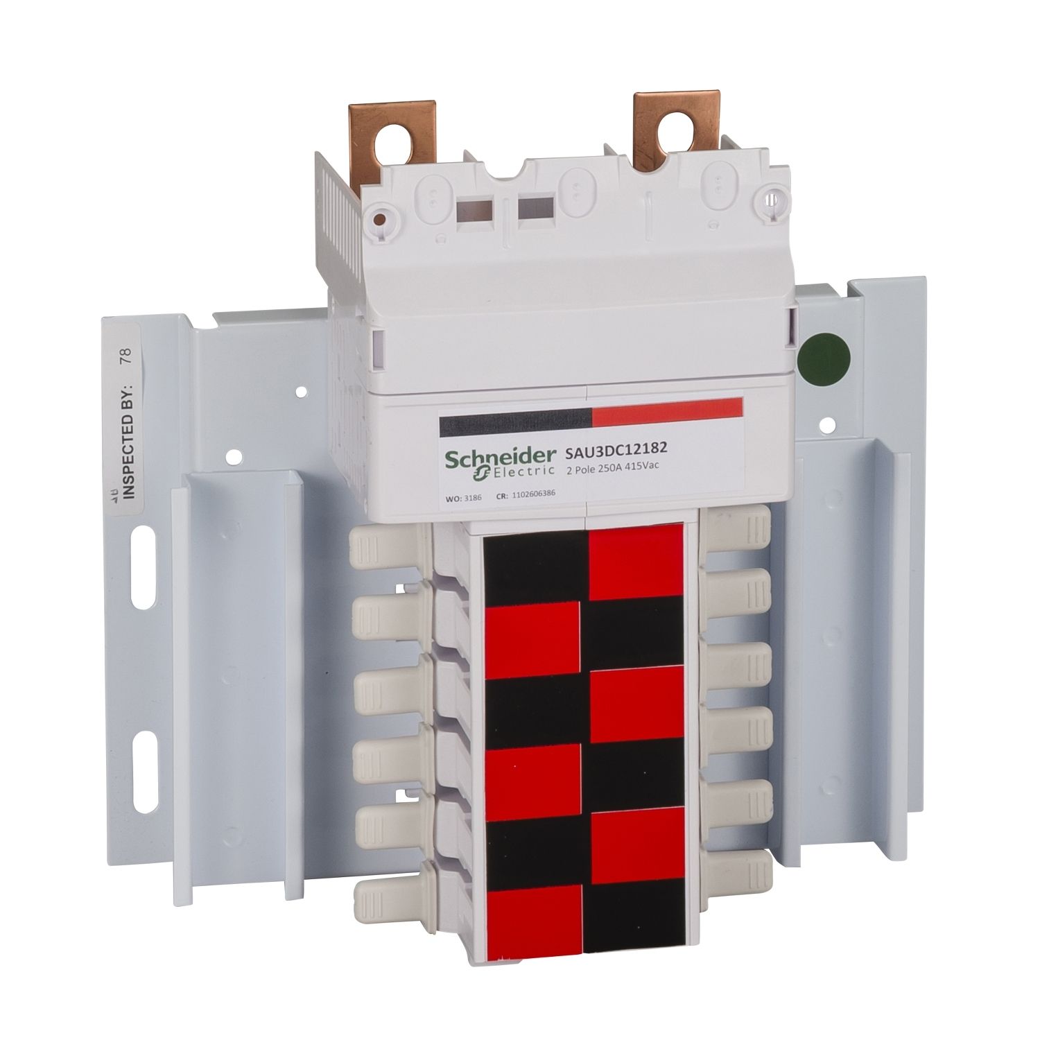 Picture of General Accessories Chassis, Encapsulated Chassis, 250 A, 2 Pole, 18 mm, 16 Pole, Top Feed