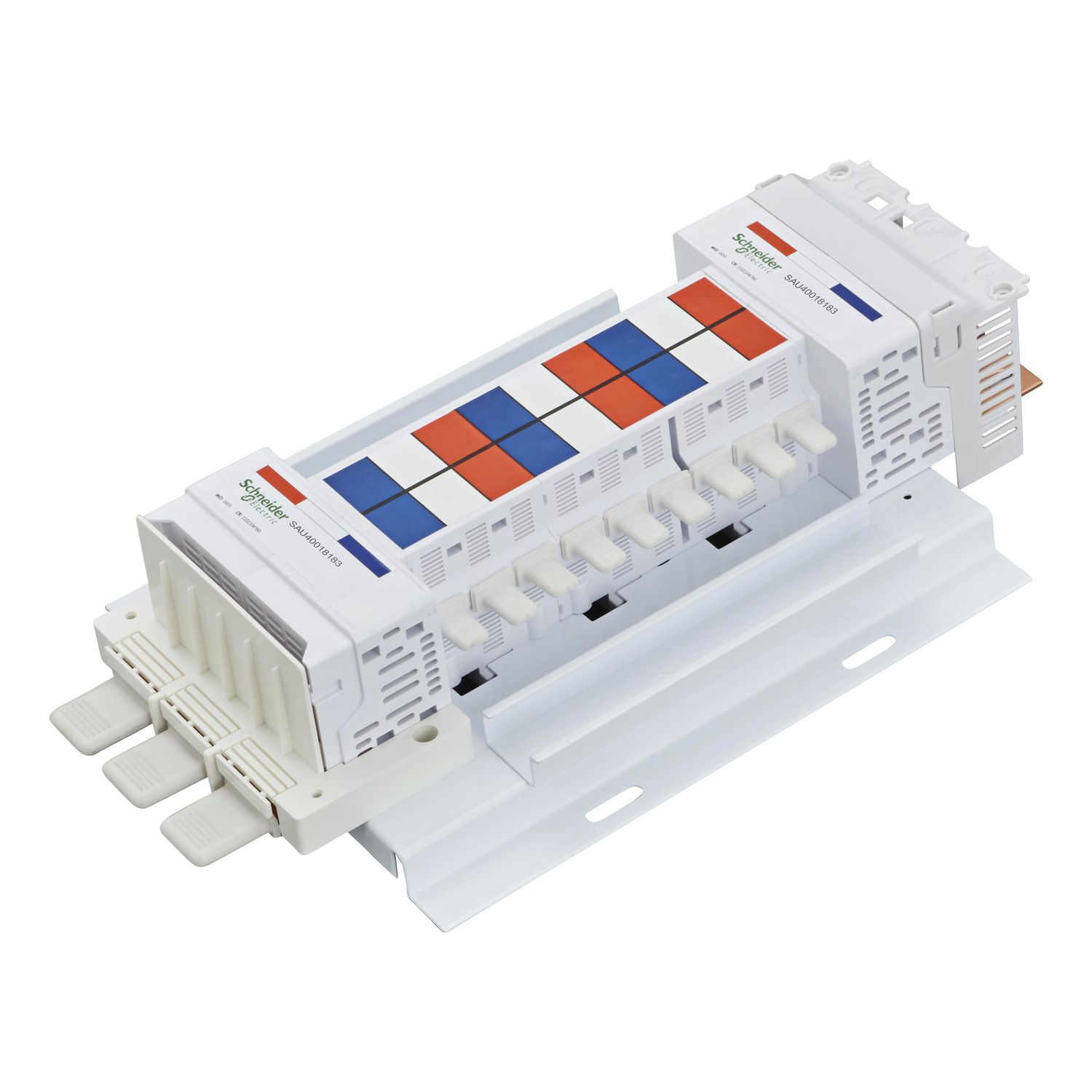 Picture of SAU Chassis 3PH, Acti9, 400A, 18mm for iC60 MCB & RCBO, 18 Poles, Dual Feed