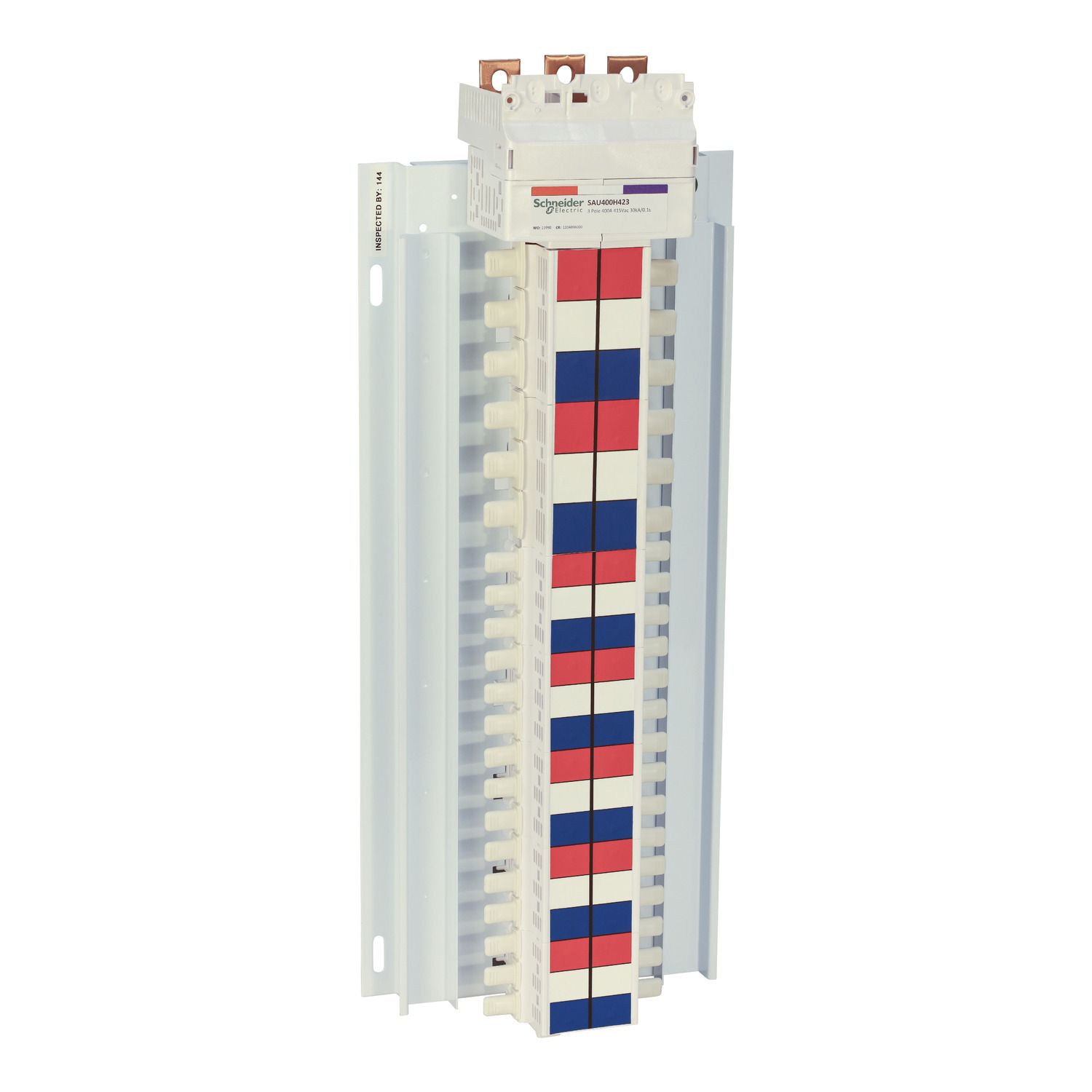 Picture of SAU Chassis 3PH, Acti9, 400A, Hybrid 18/27mm, 42 Poles, Top or Bottom Feed