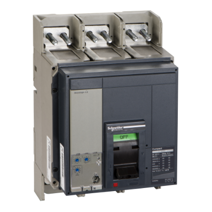 Picture of Circuit breaker, ComPact NS800N, 50kA/415VAC, Micrologic 2.0 trip unit, 800A, fixed, 3 poles 3d