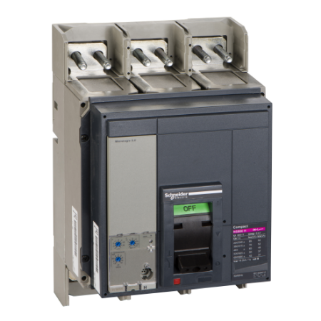 Picture of Circuit breaker, ComPact NS800H, 70kA/415VAC, Micrologic 2.0 trip unit, 800A, fixed, 3 poles 3d
