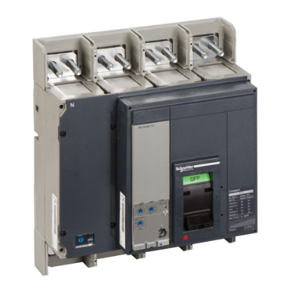 Picture of Circuit breaker, ComPact NS800N, 50kA/415VAC, Micrologic 2.0 trip unit, 800A, fixed, 4 poles 4d