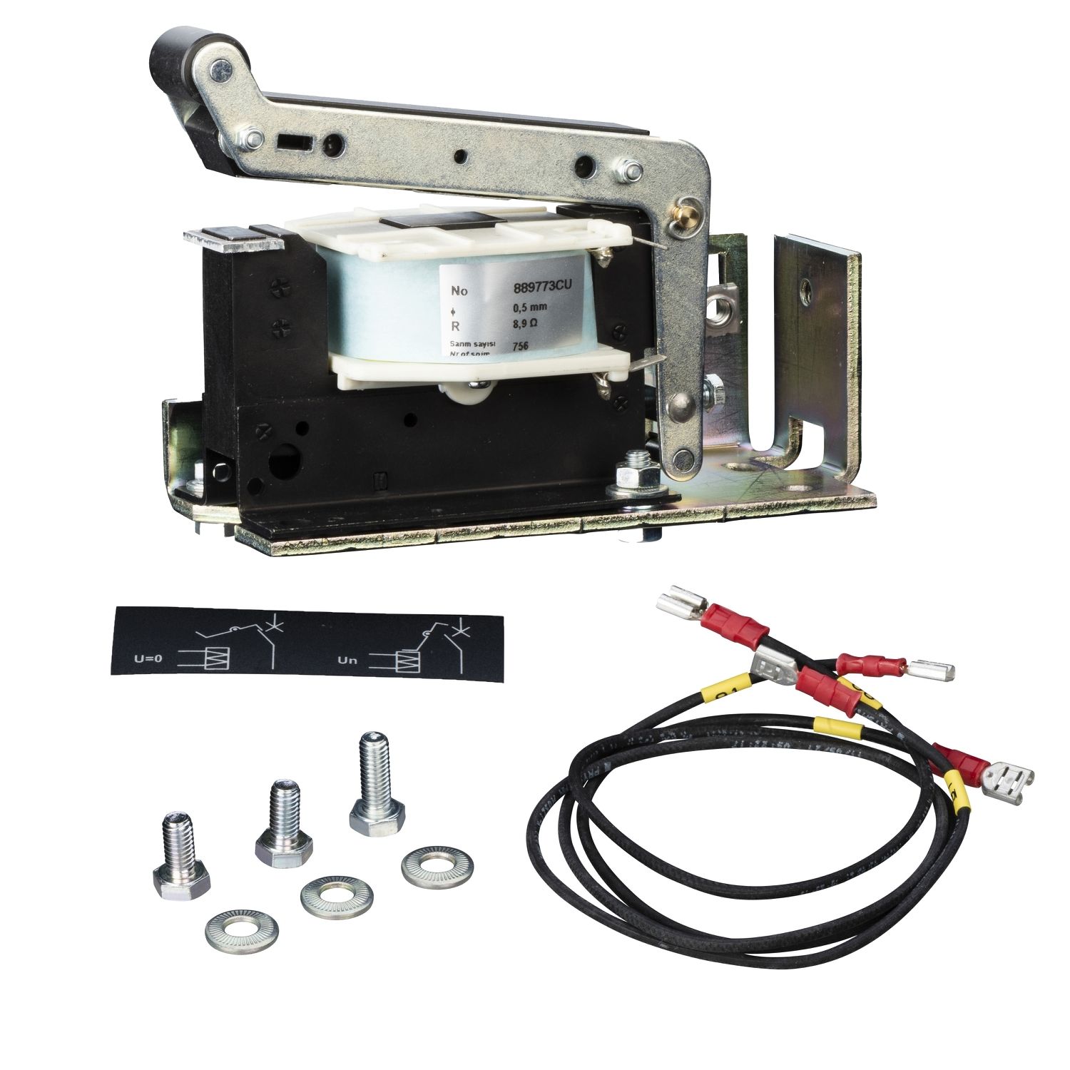 Picture of Undervoltage release, SF, spare part, operating mechanism, 30 VDC, fixed by screws and clamps