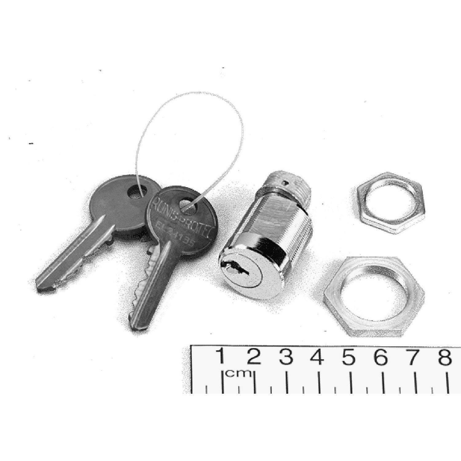 Picture of Locking kit, MasterPact NW, MasterPact NT, frame, spare part, adaptation kit not included, 2 keys identified, locking in OFF position, RONIS keylock