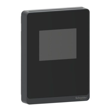 Picture of Sensor, SpaceLogic SLP Series, air quality, CO2, humidity, temperature, room, color touchscreen, BACnet MSTP/Modbus, optimum black housing