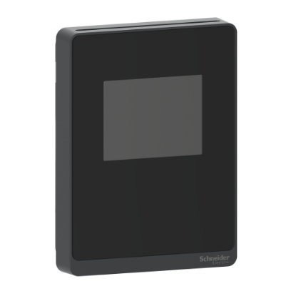 Picture of Sensor, SpaceLogic SLP Series, air quality, CO2, VOC, humidity, temperature, room, color touchscreen, BACnet MSTP/Modbus, optimum black housing