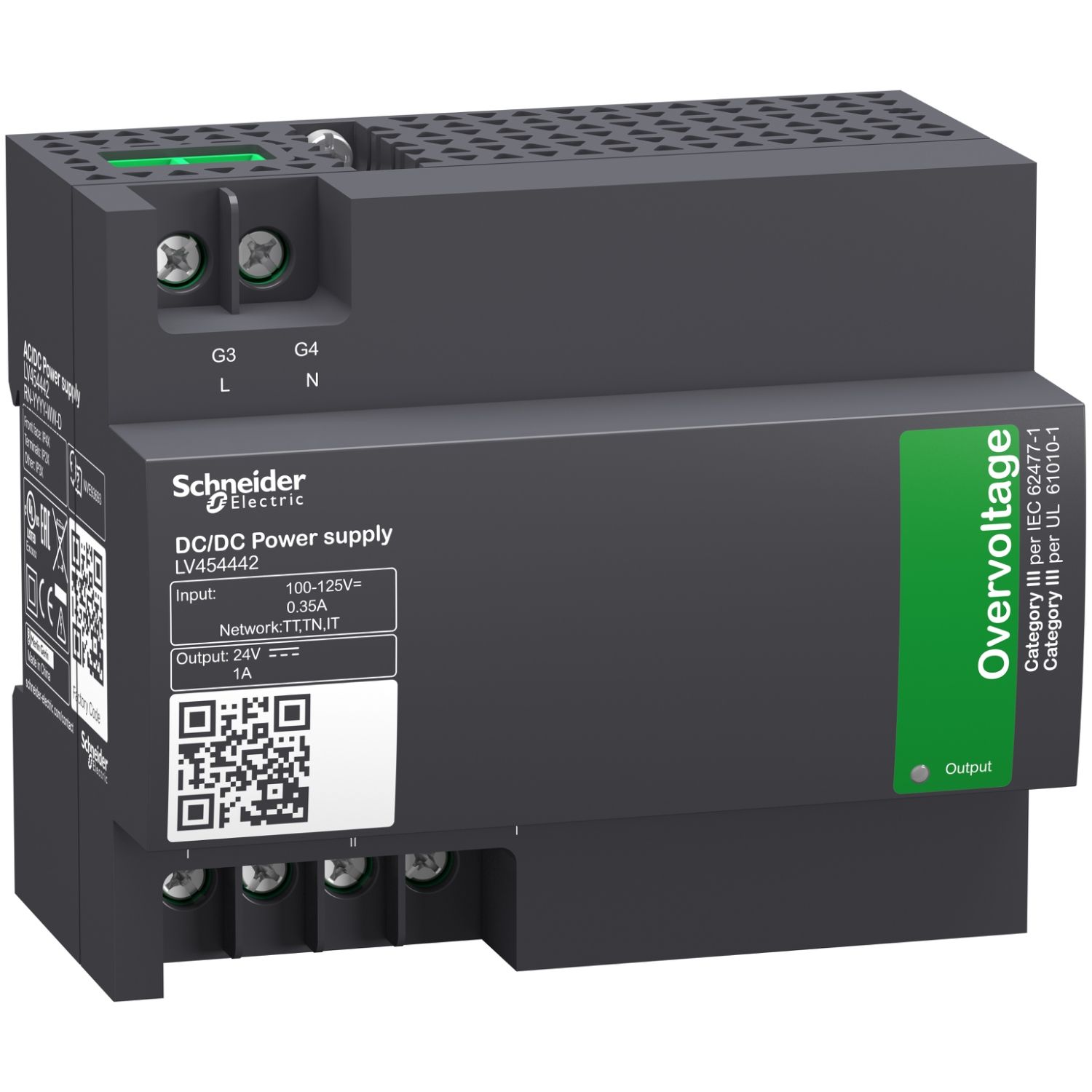 Picture of Protection components, MasterPact NW, MasterPact NT, frame, spare part, input voltage 100VDC to 125VDC, output voltage 24VDC