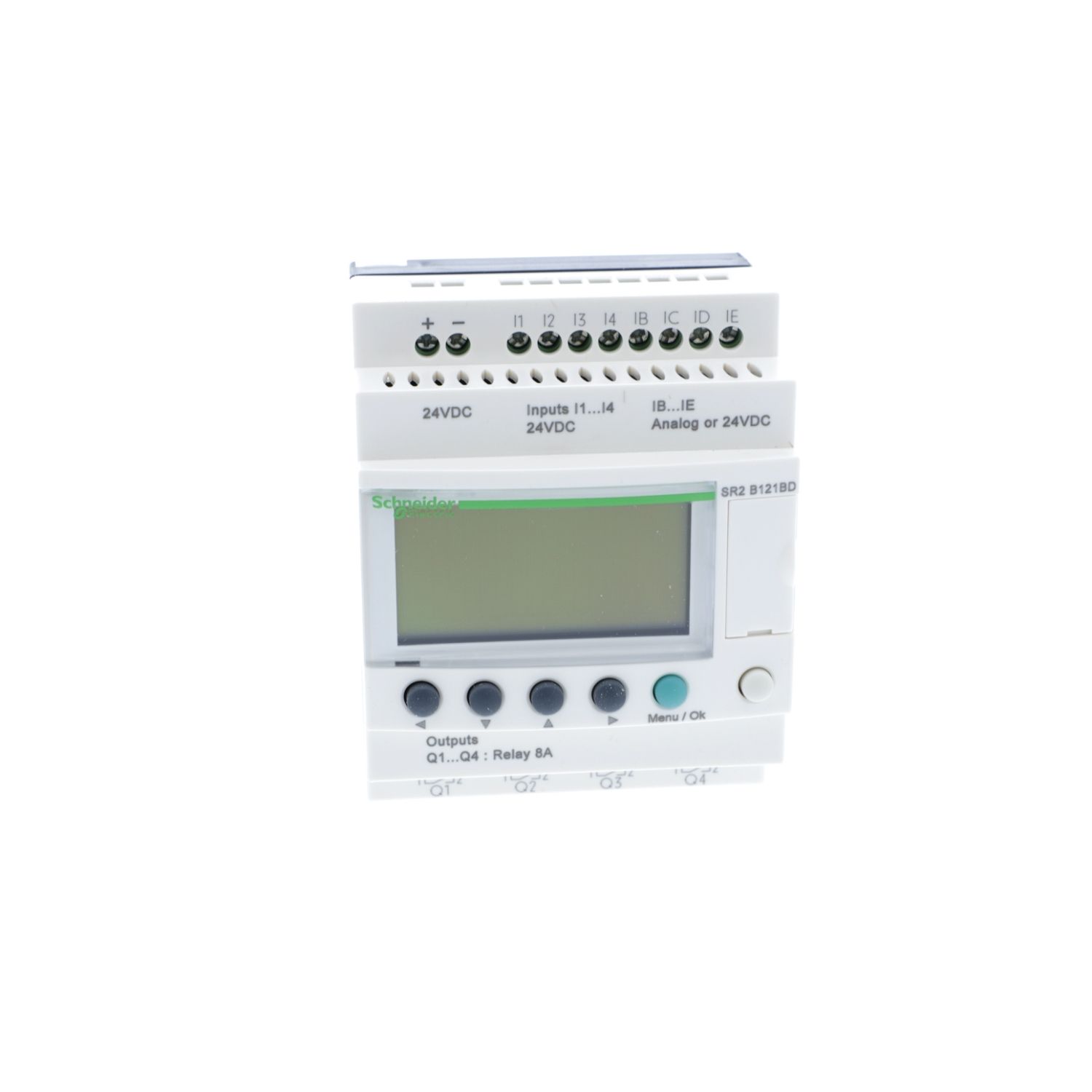 Picture of Compact smart relay, Zelio Logic, 12 I/O, 24 V DC, clock, display