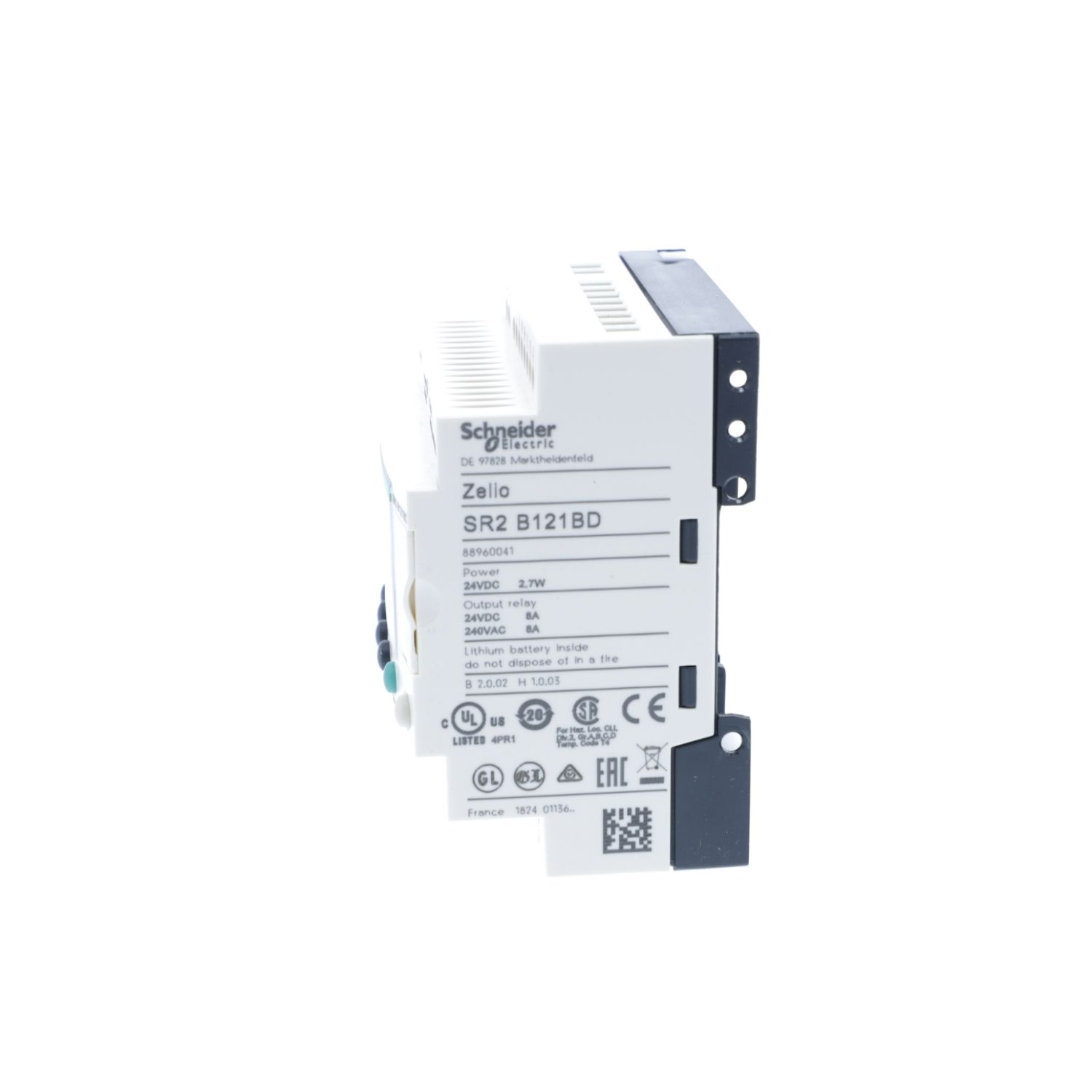 Picture of Compact smart relay, Zelio Logic, 12 I/O, 24 V DC, clock, display