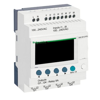 Picture of Compact smart relay, Zelio Logic, 12 I/O, 100...240 V AC, clock, display