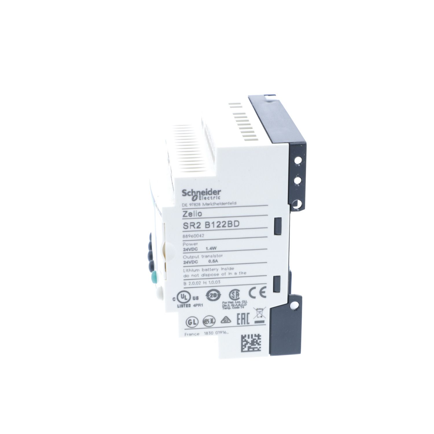 Picture of Compact smart relay, Zelio Logic, 12 I/O, 24 V DC, clock, display