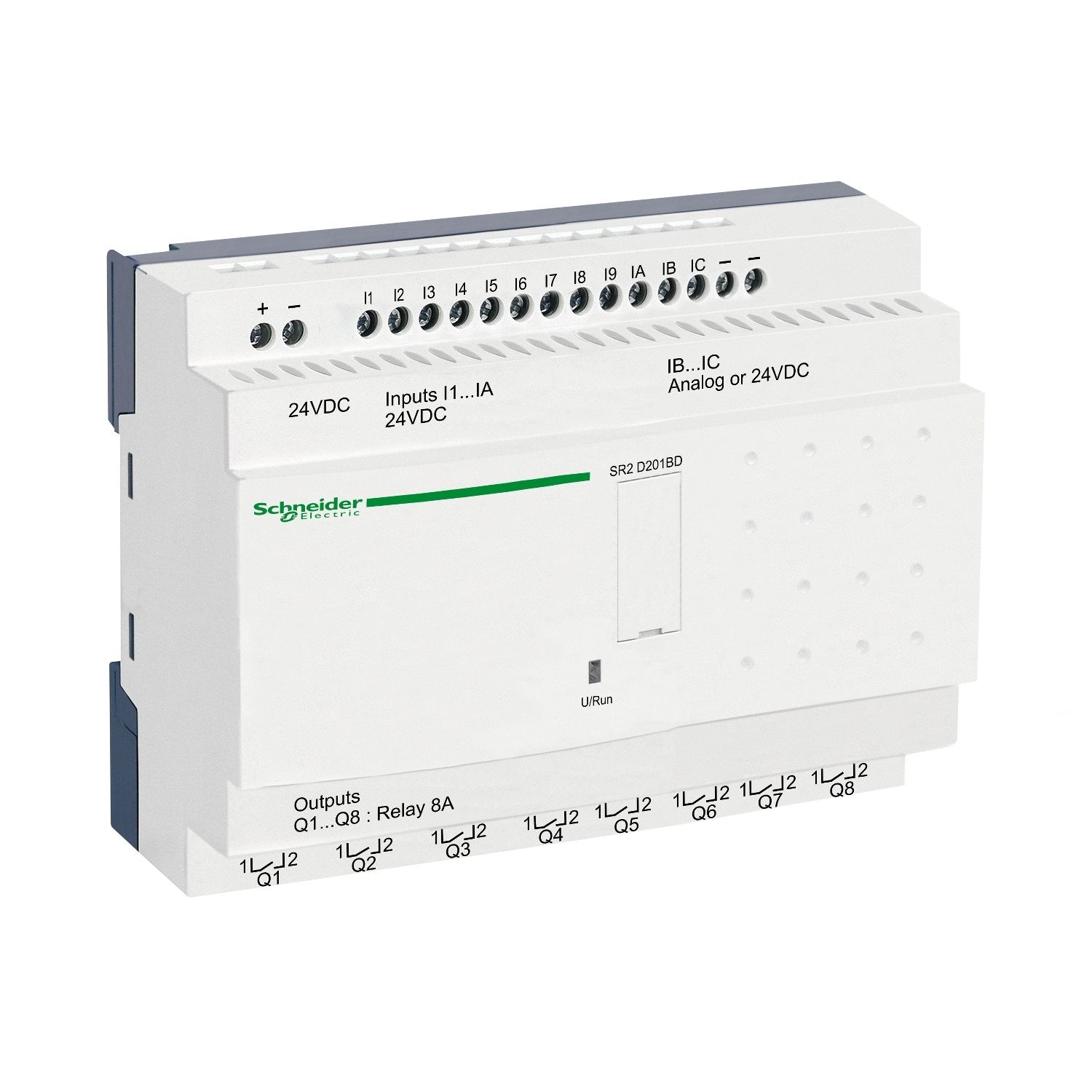Picture of compact smart relay, Zelio Logic SR2 SR3, 20 IO, 24V DC, no clock, no display