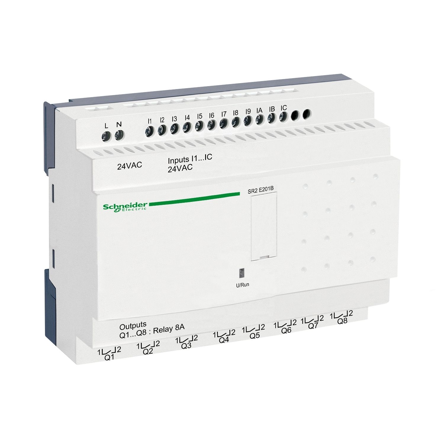 Picture of Compact smart relay, Zelio Logic, 20 I/O, 24 V AC, clock, no display