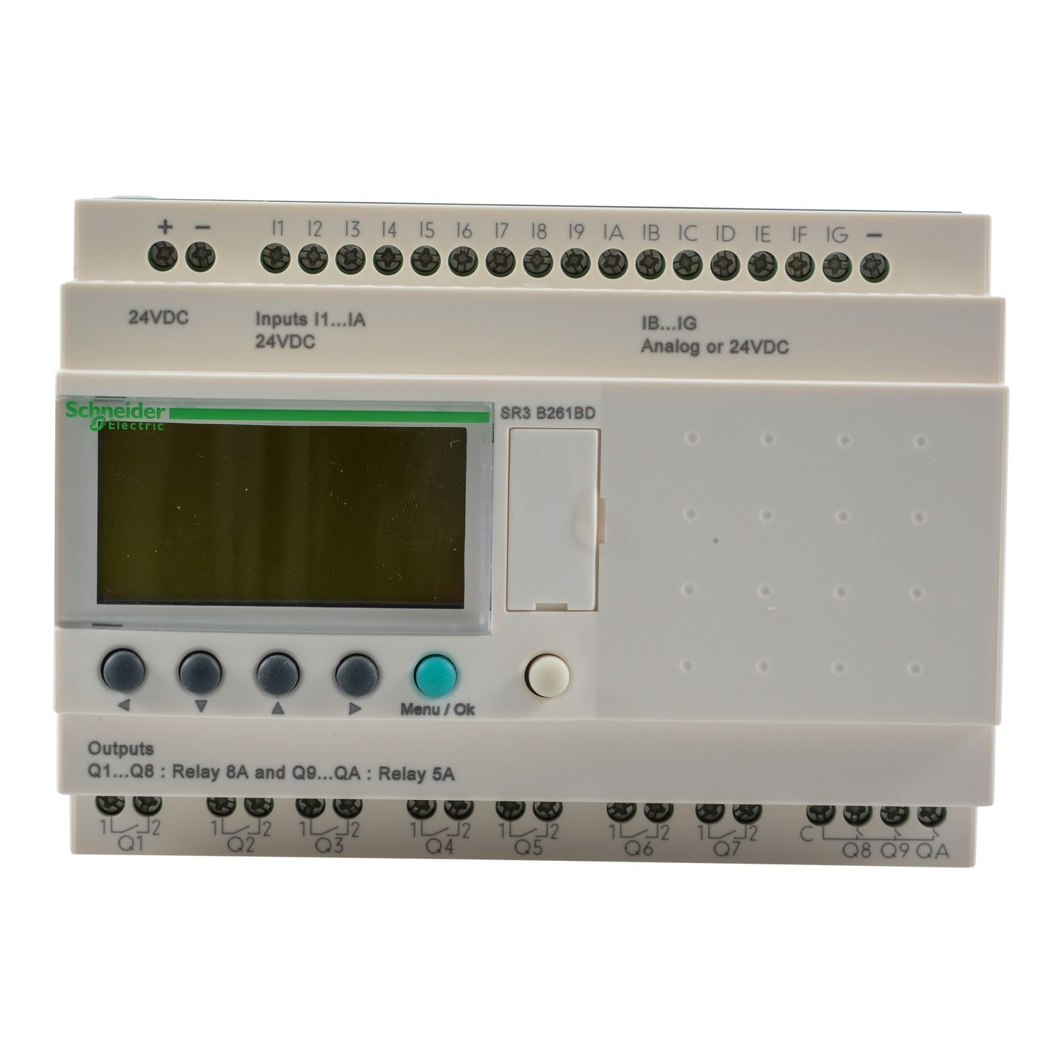 Picture of Modular smart relay, Zelio Logic, 26 I/O, 24 V DC, clock, display