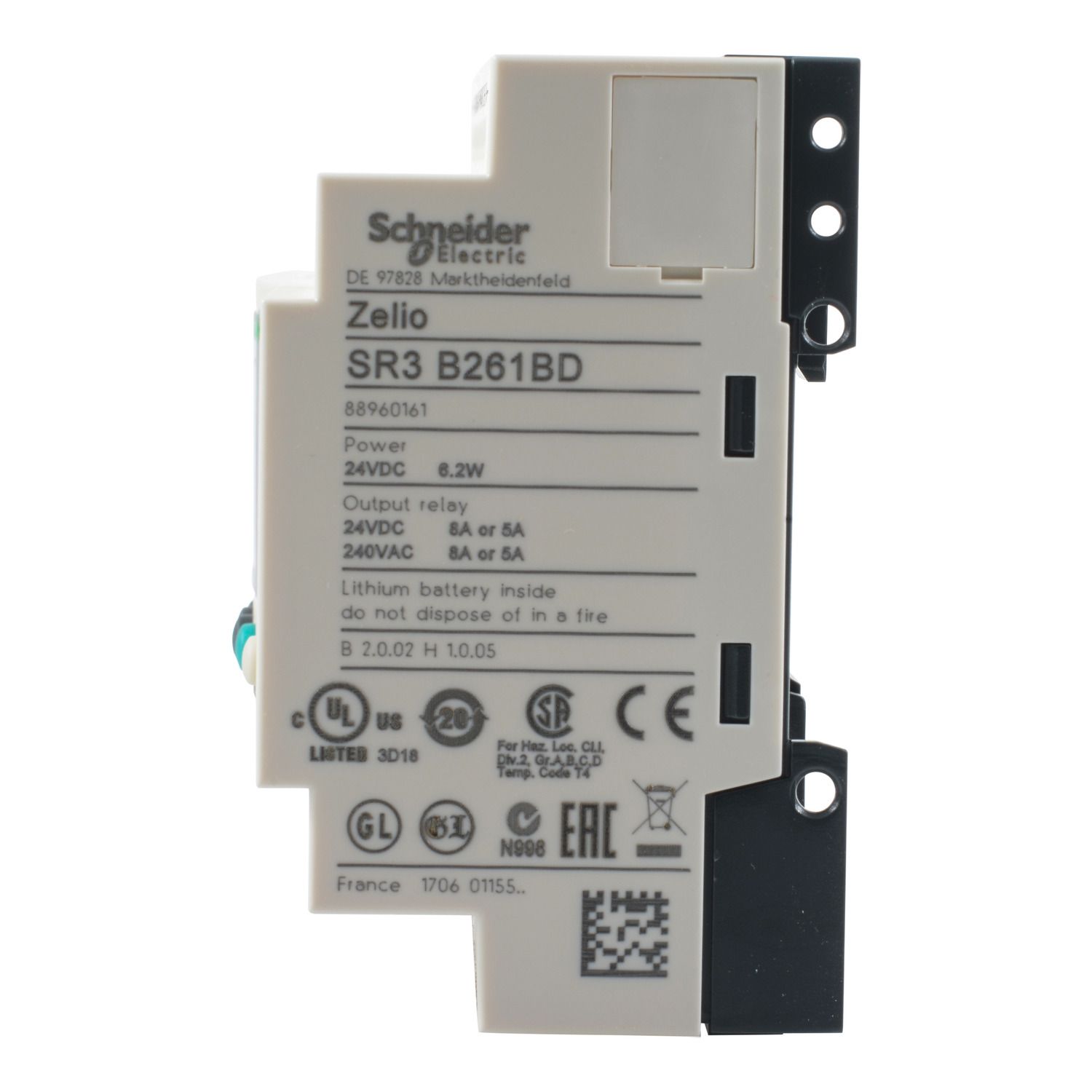 Picture of Modular smart relay, Zelio Logic, 26 I/O, 24 V DC, clock, display