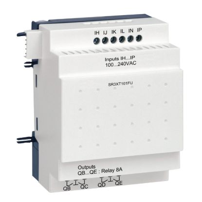 Picture of Discrete I/O extension module, Zelio Logic, 10 I/O, 100...240 V AC