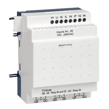 Picture of Discrete I/O extension module, Zelio Logic, 14 I/O, 100...240 V AC