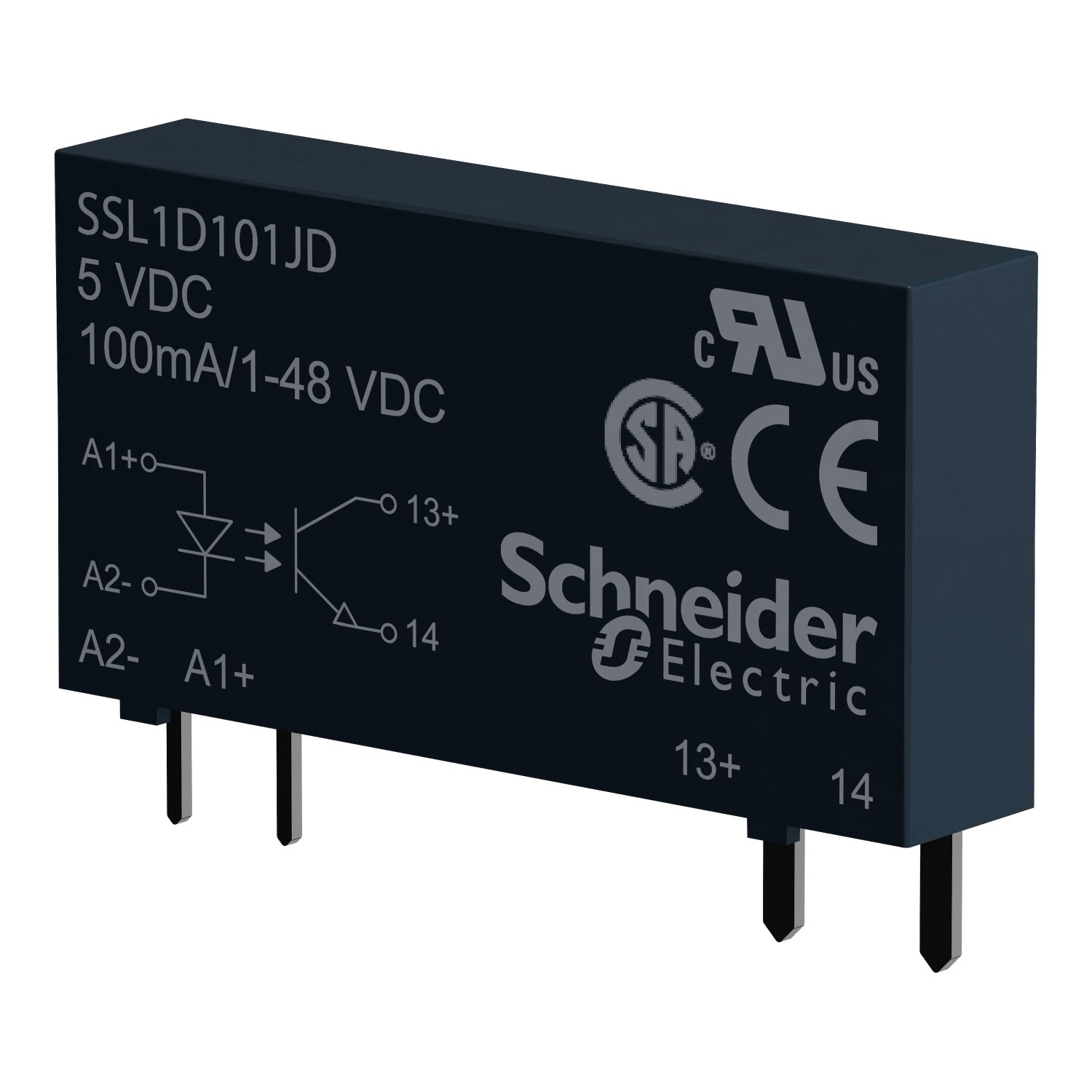 Picture of Solid state slim relay, Harmony Solid State Relays, 0.1A, DC switching, input 3…12V DC, output 1…48V DC