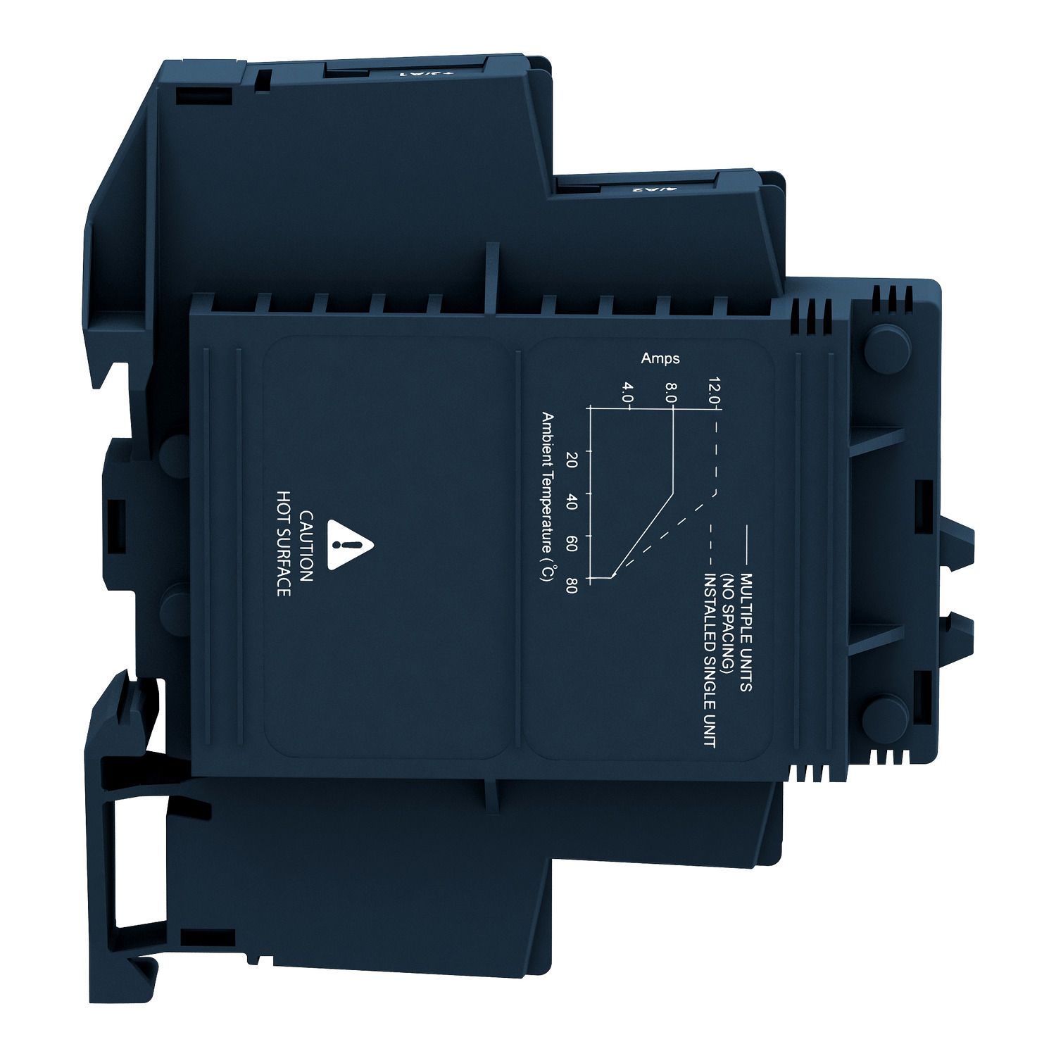 Picture of Solid state modular relay, Harmony Solid State Relays, 12A, DIN rail mount, zero voltage switching, input 4...32V DC, output 24...280V AC