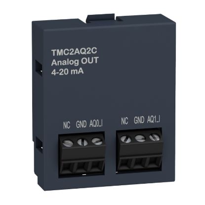 Picture of Analogue output cartridge, Modicon M221, 2 analog current outputs, I/O extension