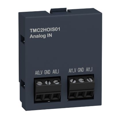 Picture of Analogue input cartridge, Modicon M221, hoisting 2 analog I/O extension