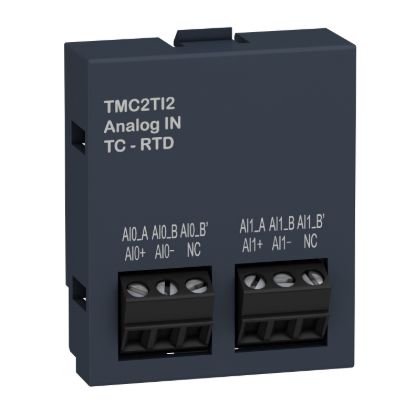 Picture of Analogue input cartridge, Modicon M221, 2 temperature inputs, I/O extension