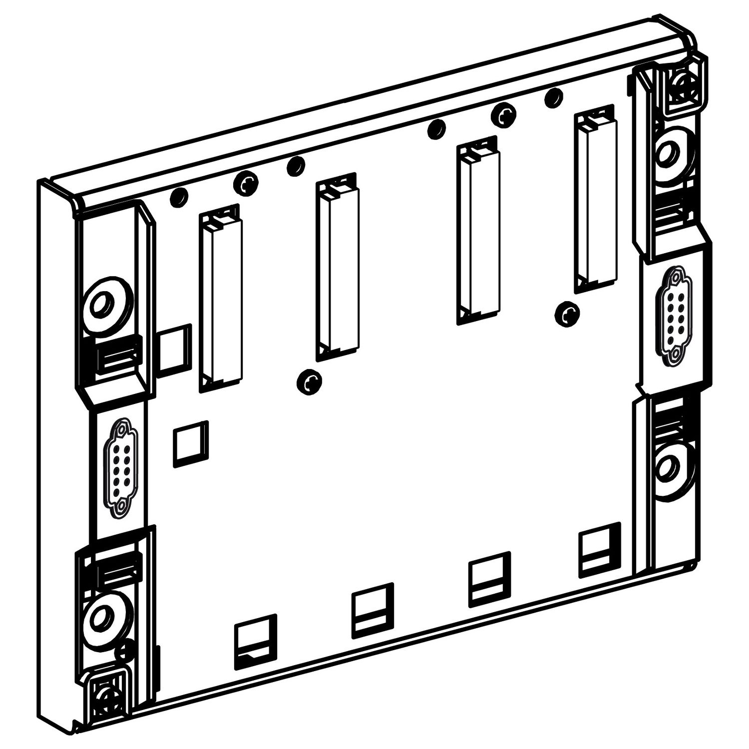 Picture of Extendable rack, Modicon Premium, for multi racks configuration, 4 slots