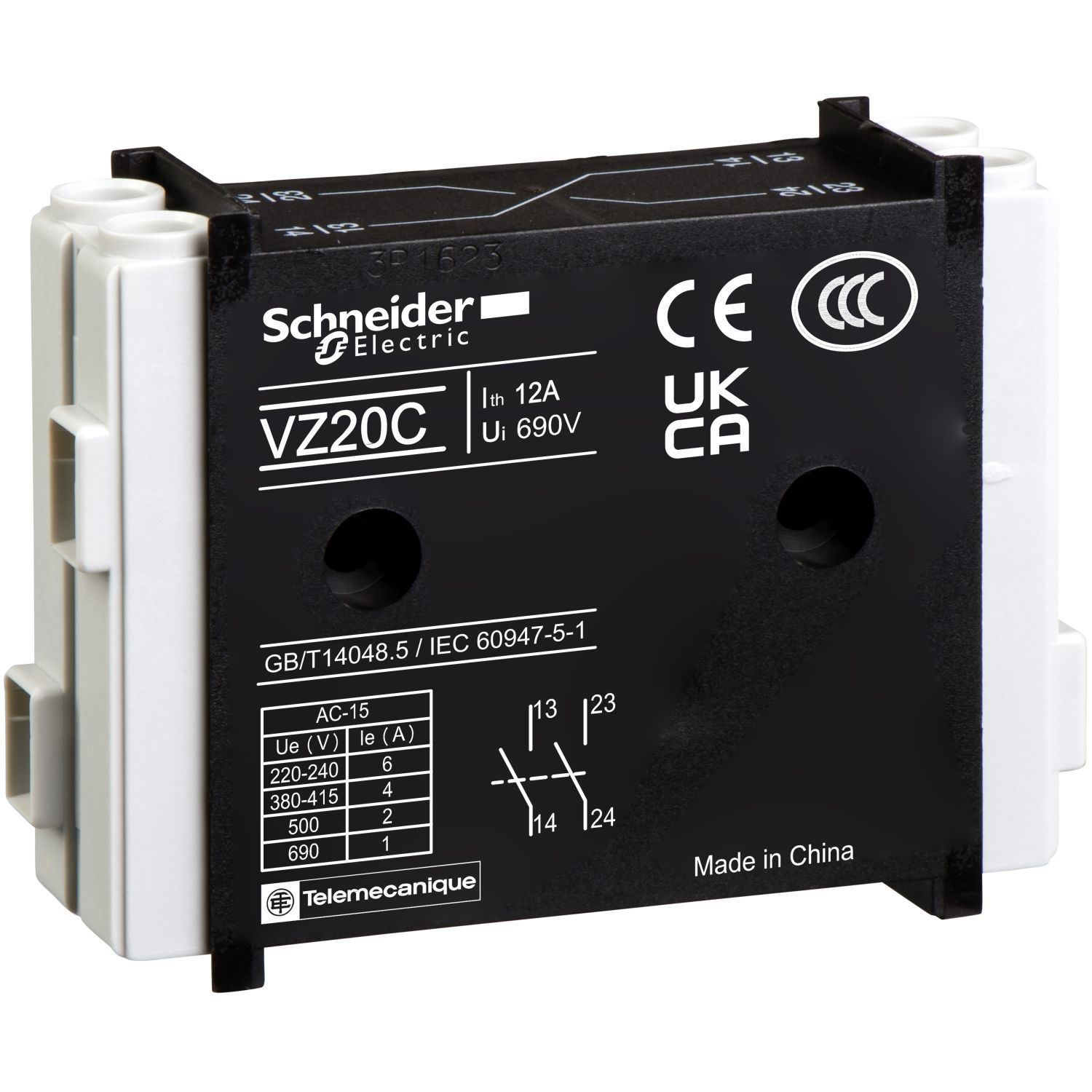 Picture of Auxiliary contact block, TeSys Mini-Vario, 1 NO + 1 NO