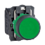 Picture of Push button, Harmony XB5, plastic, flush, green, 22mm, spring return, unmarked, 1NO