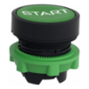 Picture of Harmony XB5, Push button head, plastic, flush, green, 22mm, spring return, marked START