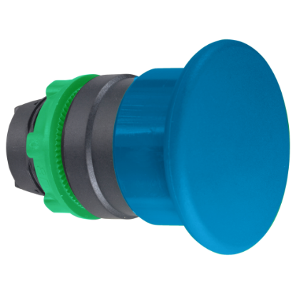 Picture of Harmony XB5, Head for non illuminated pushbutton, plastic, blue, mushroom 40mm, 22mm, spring return