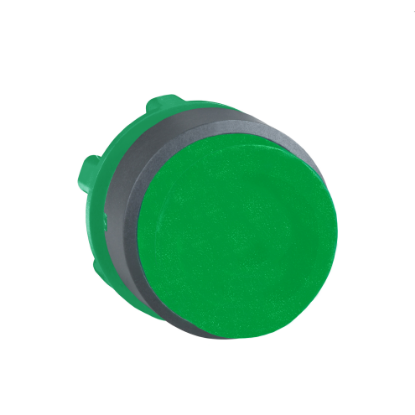 Picture of Harmony XB5, Push button head, plastic, projecting, green, 22mm, spring return, unmarked