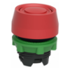 Picture of Harmony XB5, Push button head, plastic, flush, red, 22mm, spring return, coloured boot, unmarked