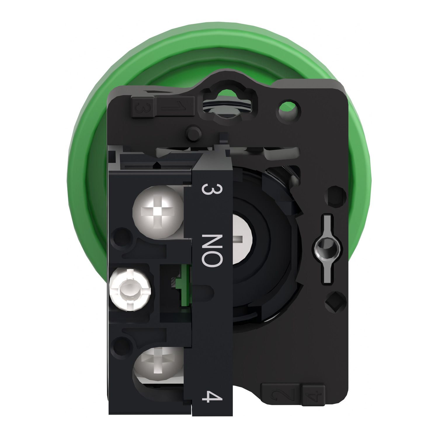 Picture of Comp PB plastic green mushr 40mm 1NO