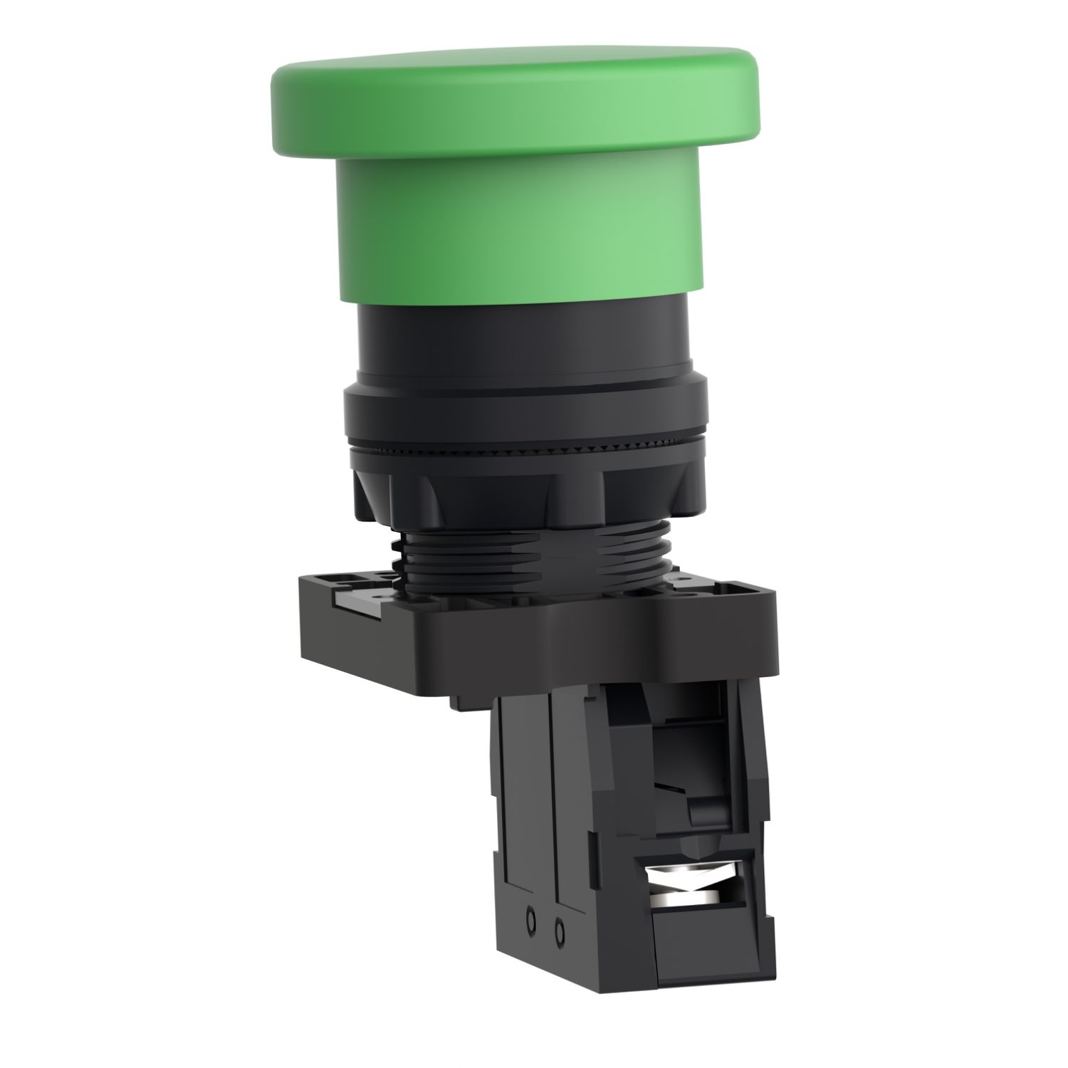 Picture of Comp PB plastic green mushr 40mm 1NO