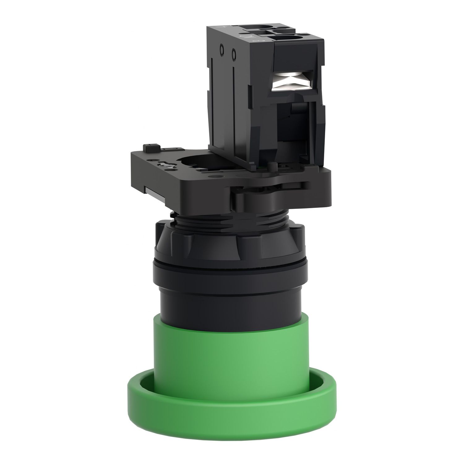 Picture of Comp PB plastic green mushr 40mm 1NO
