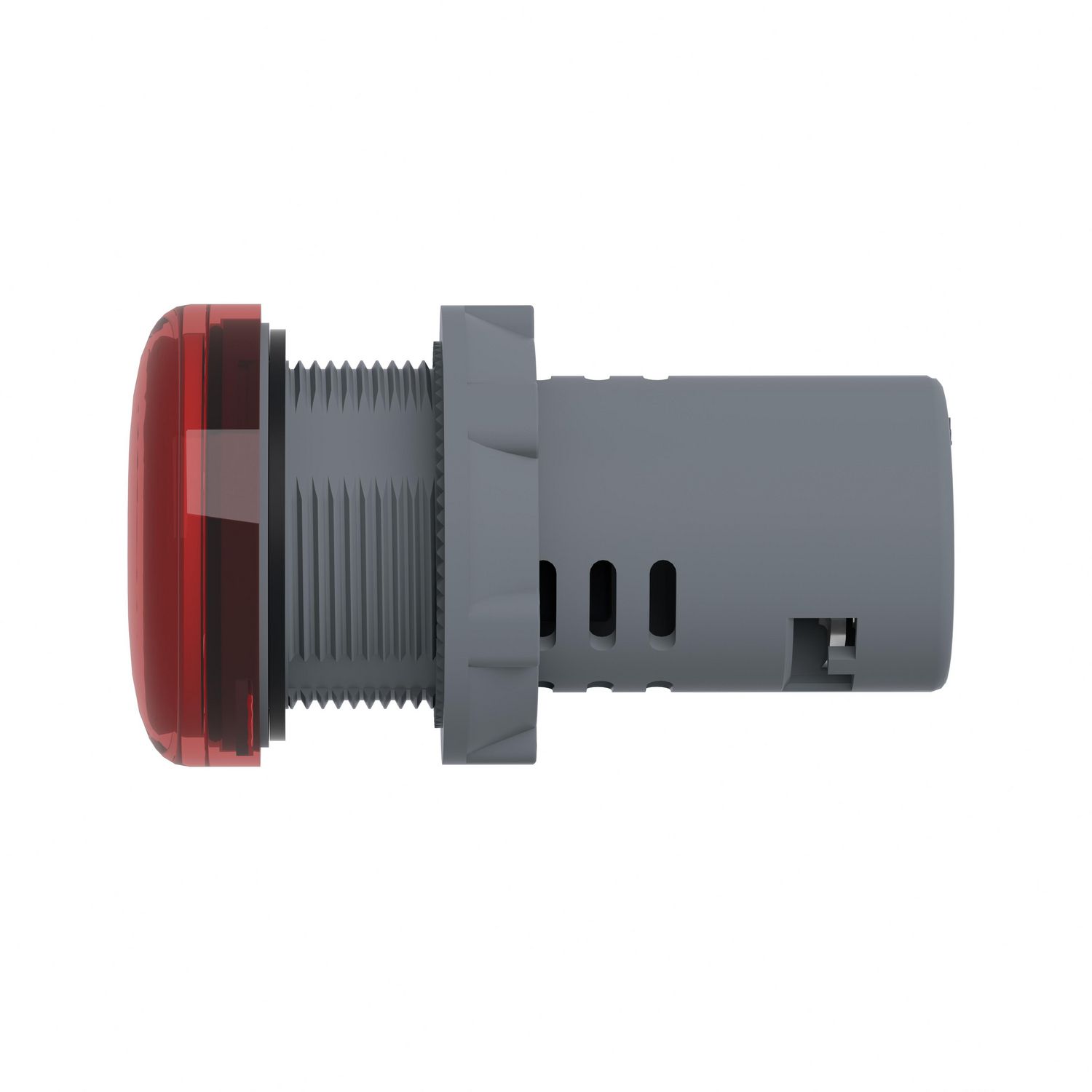 Picture of Monolithic pilot light, Easy Harmony XA2, plastic, red, 22mm, integral LED, screw clamp terminals, 24V AC DC