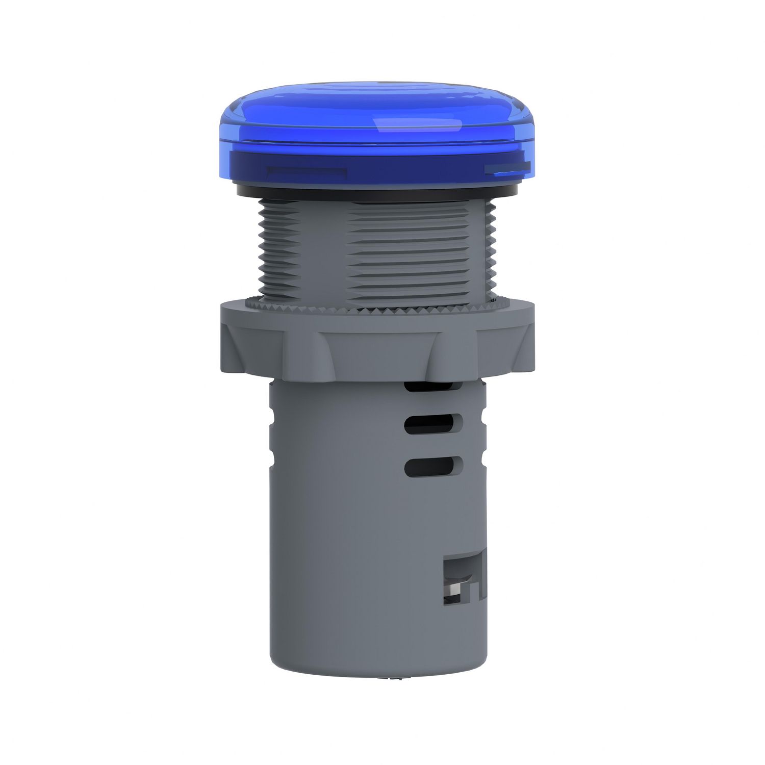 Picture of Monolithic pilot light, Easy Harmony XA2, plastic, blue, 22mm, integral LED, screw clamp terminals, 24V AC DC