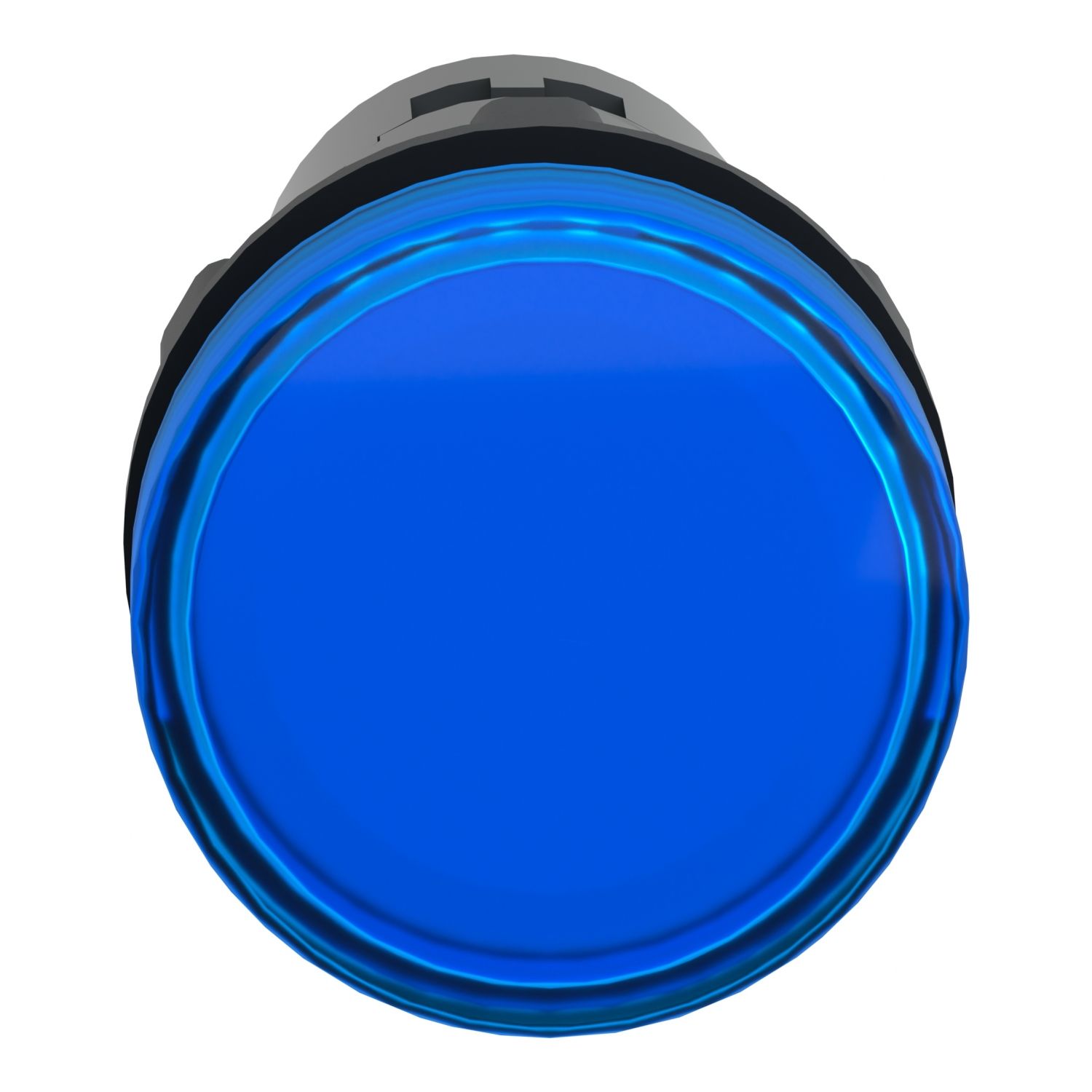 Picture of Monolithic pilot light, Easy Harmony XA2, plastic, blue, 22mm, integral LED, screw clamp terminals, 24V AC DC