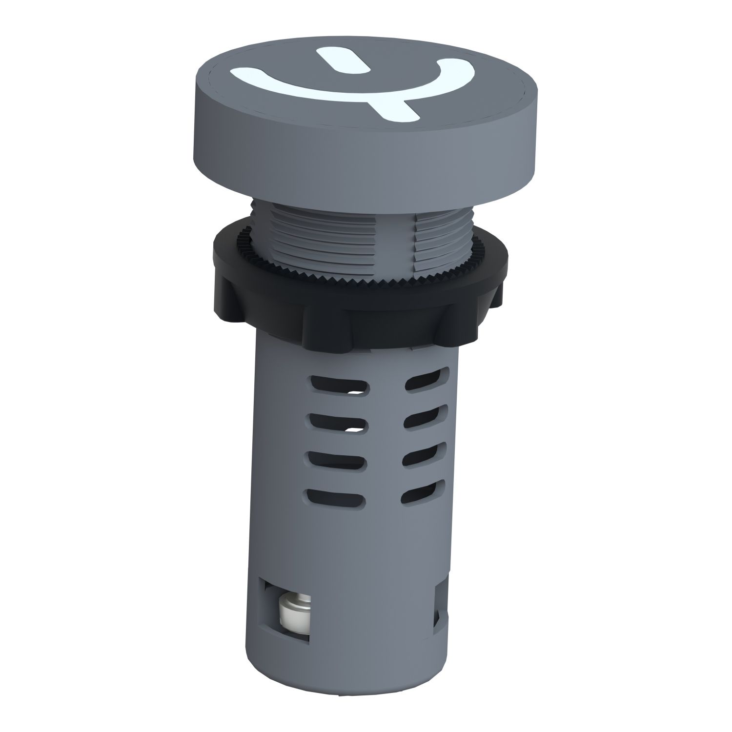 Picture of Monolithic pilot light, Easy Harmony XA2E, plastic, green red, 22mm, circuit breaker indicator, screw clamp terminals, 110V AC