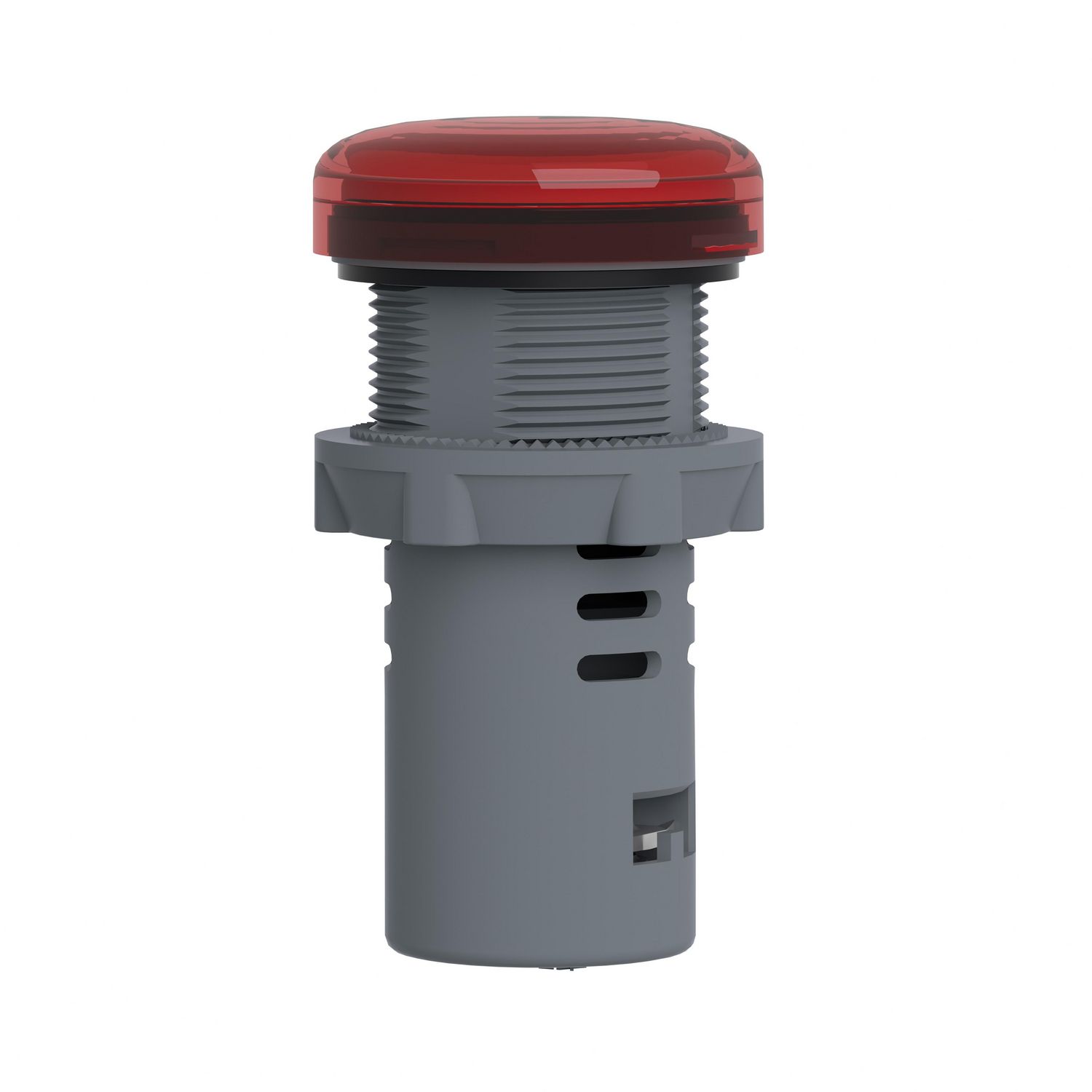 Picture of Monolithic pilot light, Easy Harmony XA2, plastic, red, 22mm, integral LED, screw clamp terminals, 220…230V AC, anti interference