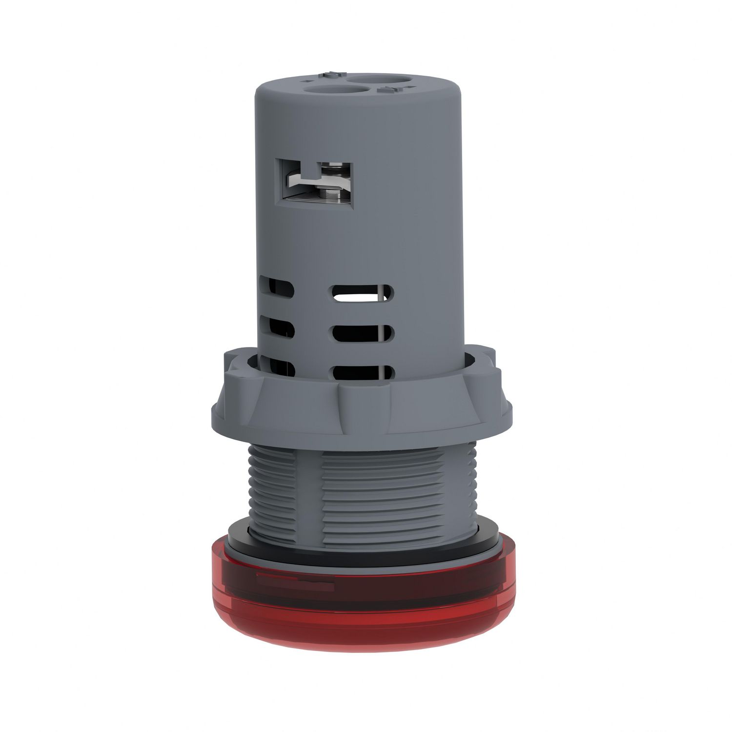 Picture of Monolithic pilot light, Easy Harmony XA2, plastic, red, 22mm, integral LED, screw clamp terminals, 220V DC