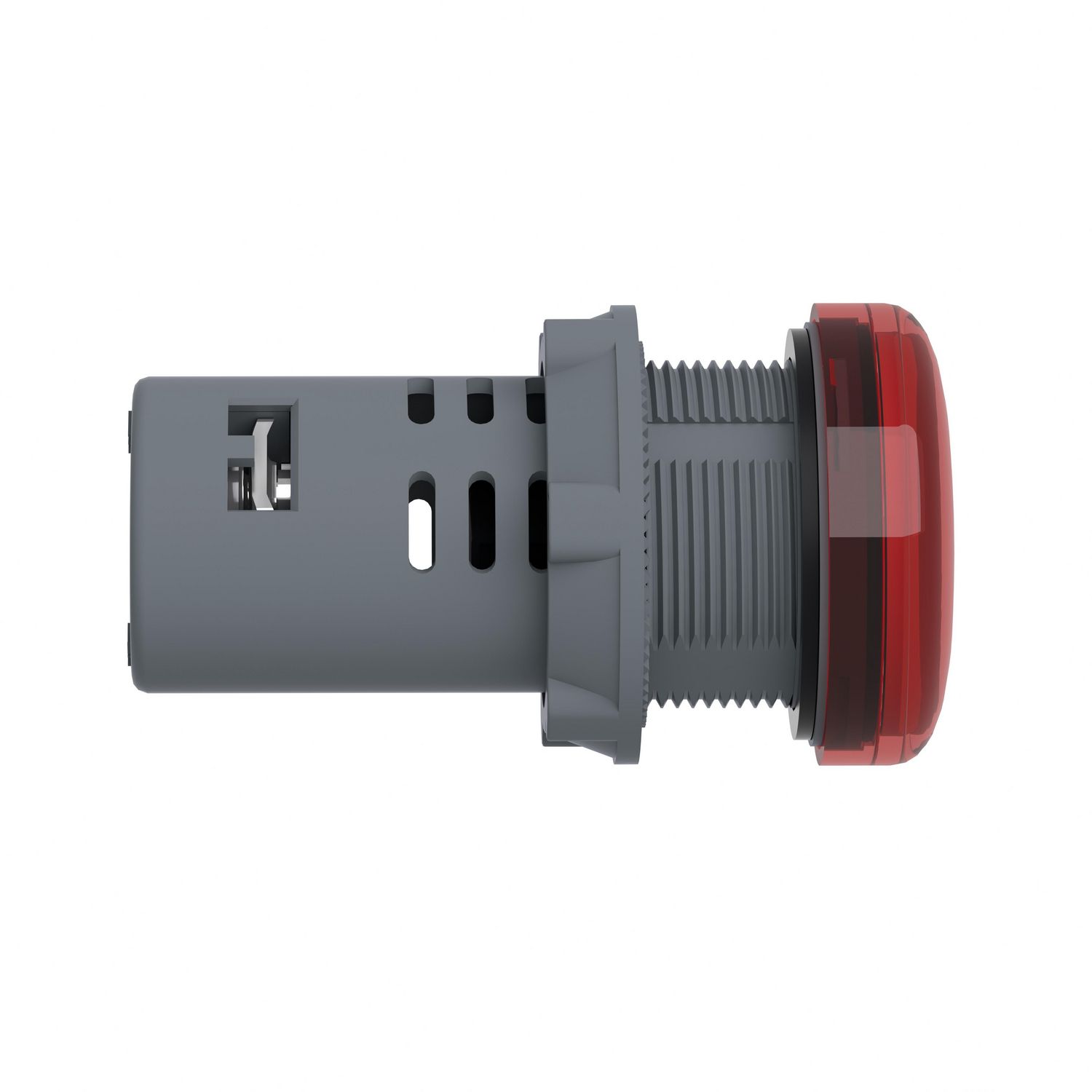 Picture of Monolithic pilot light, Easy Harmony XA2, plastic, red, 22mm, integral LED, screw clamp terminals, 220V DC