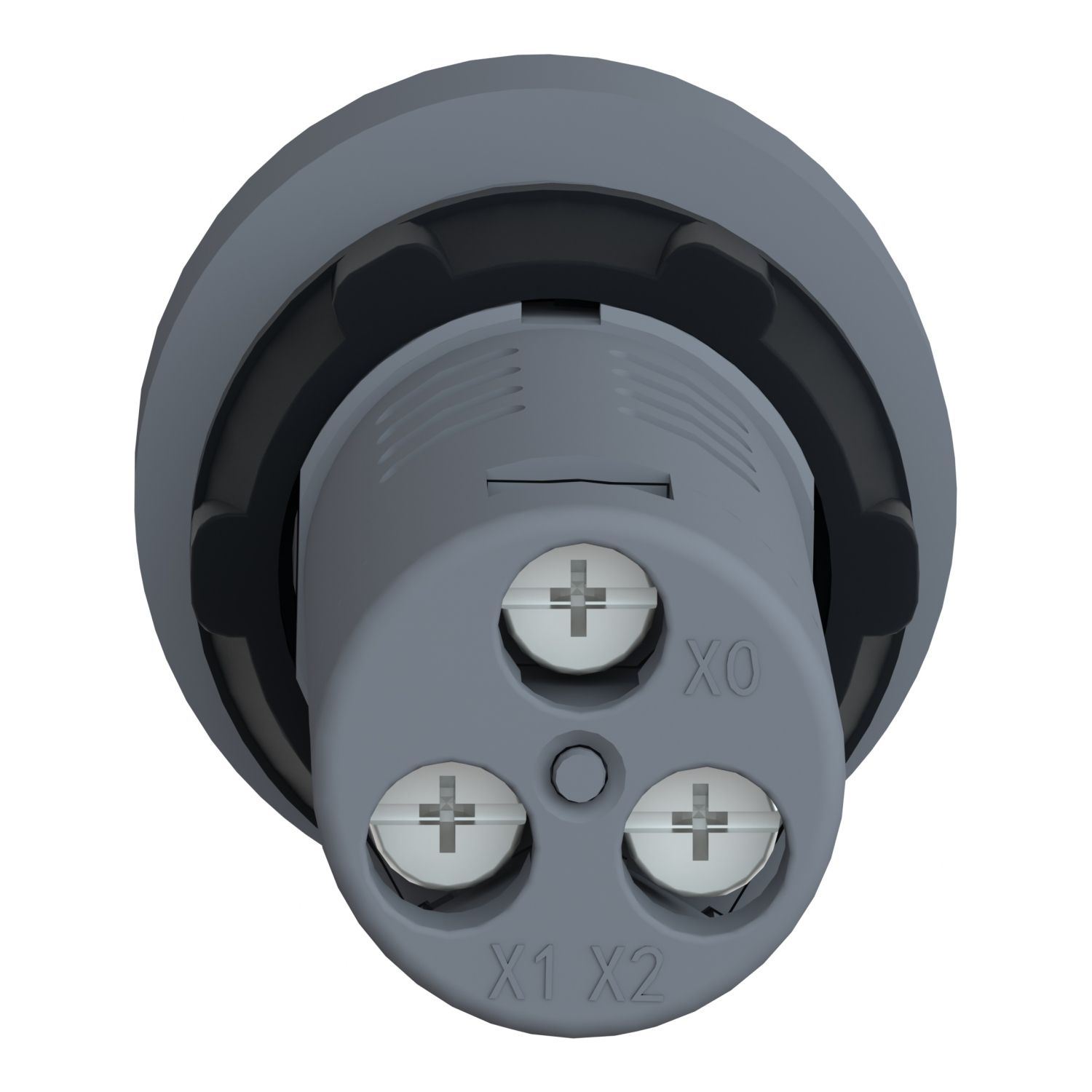 Picture of Monolithic pilot light, Easy Harmony XA2E, plastic, green red, 22mm, circuit breaker indicator, screw clamp terminals, 380 to 400V AC