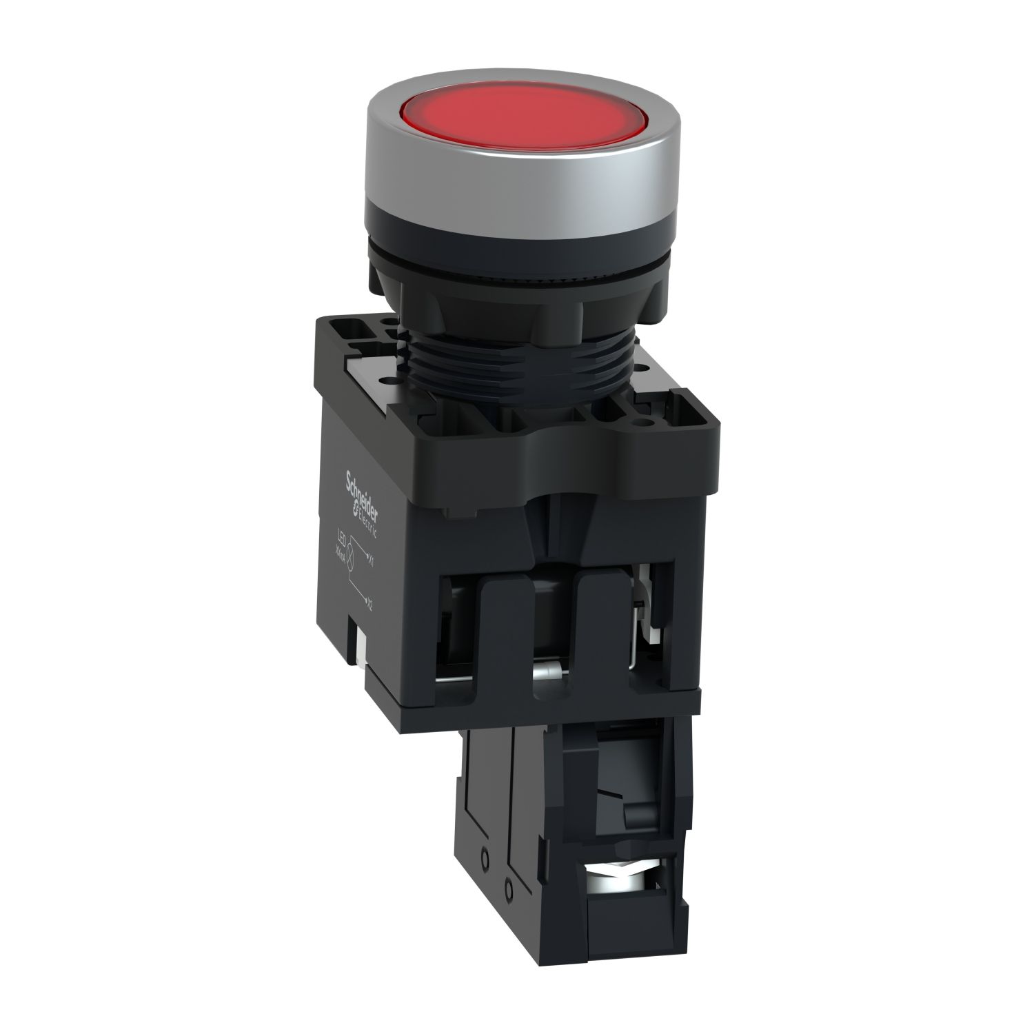 Picture of Comp ill PB plast red flush 220V 1NO