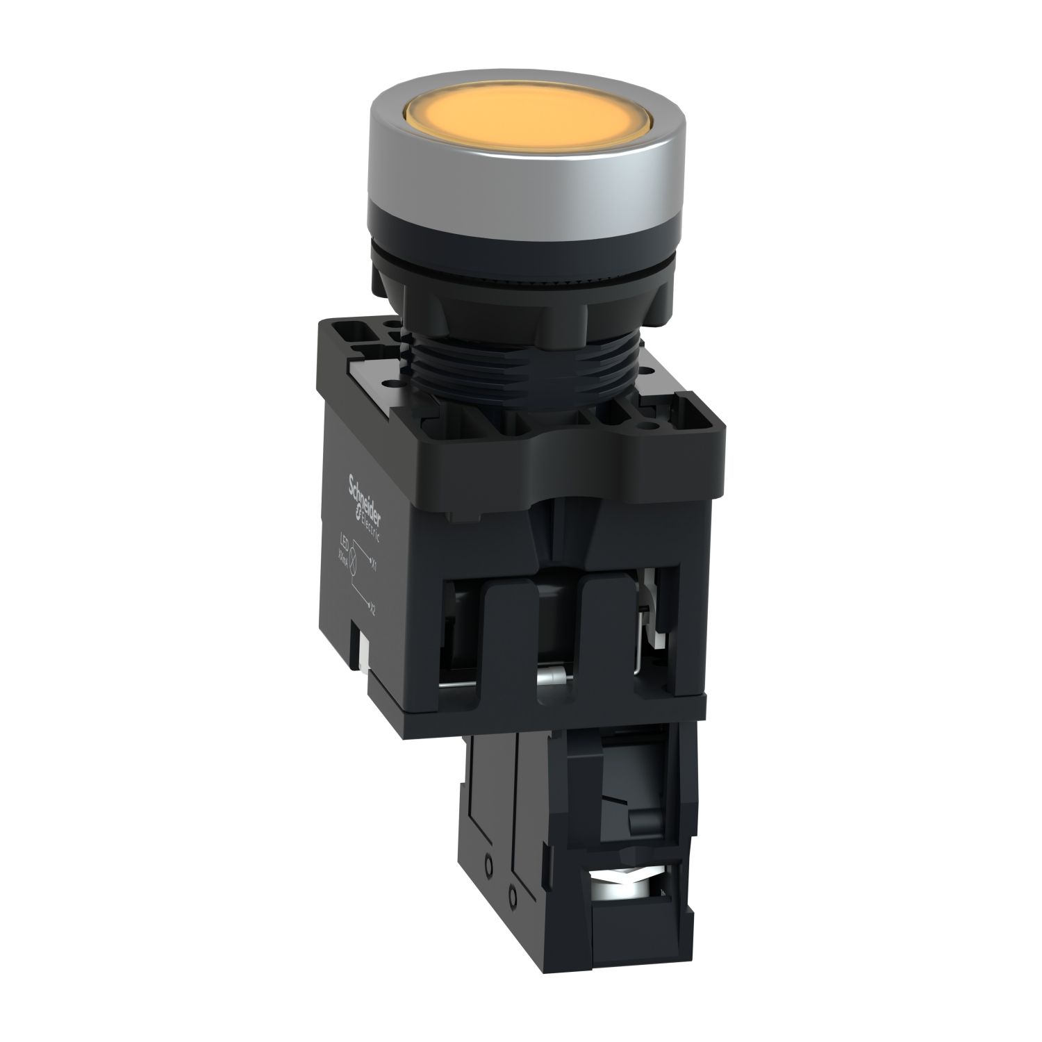 Picture of Ill PB plastic amber flush 220V 1NO