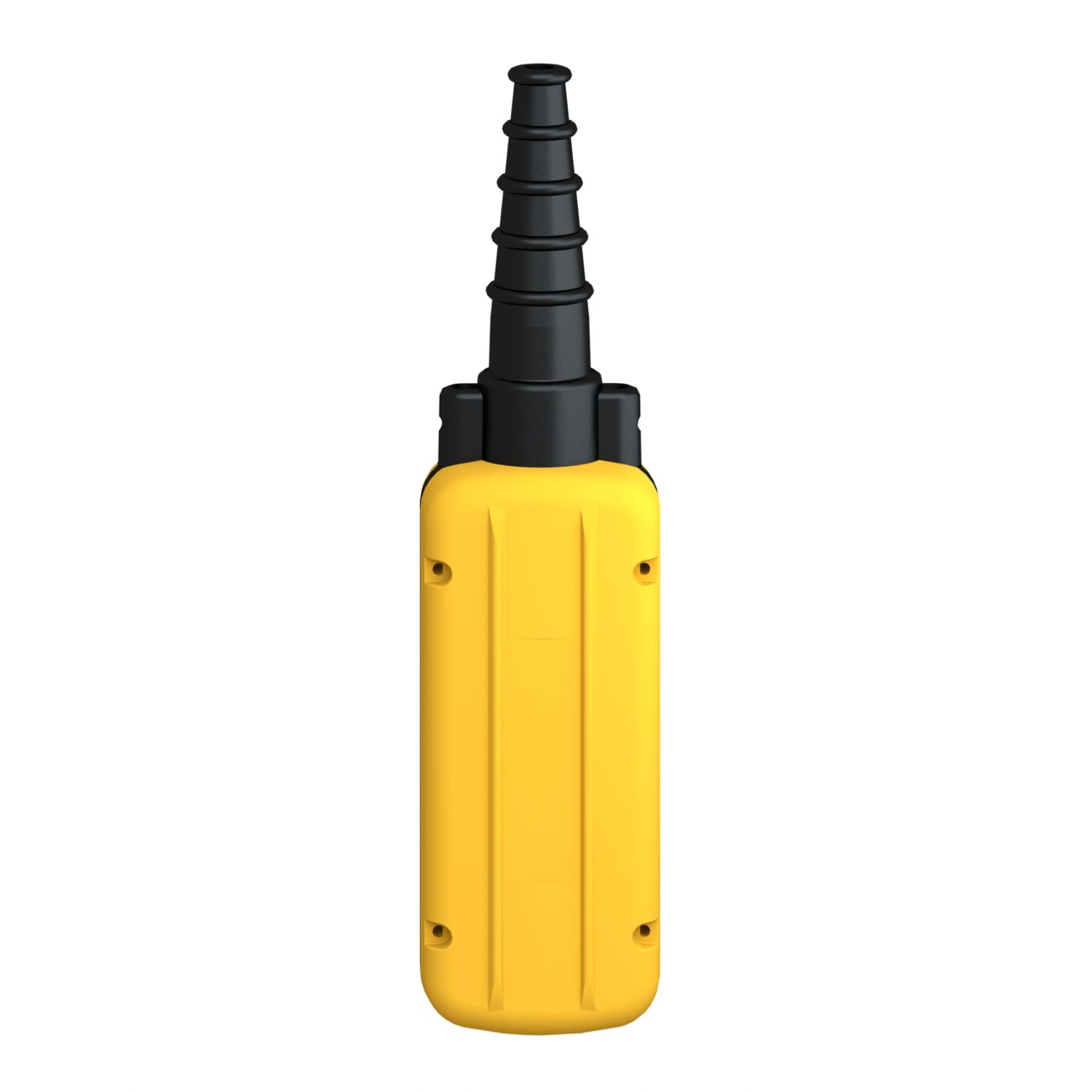 Picture of Empty pendant control station, Harmony XAC, plastic, yellow, 2 cut outs