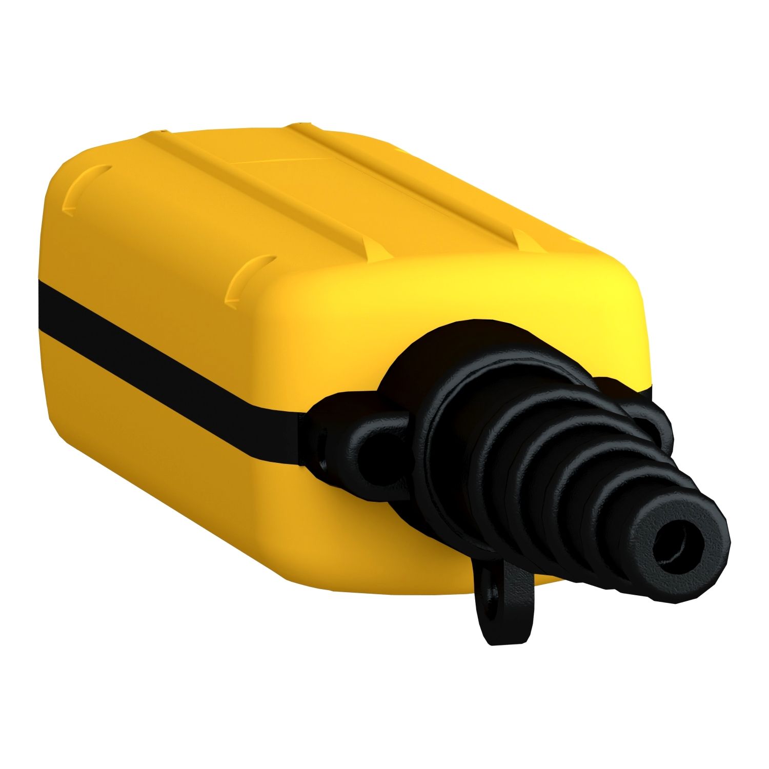 Picture of Empty pendant control station, Harmony XAC, plastic, yellow, 2 cut outs