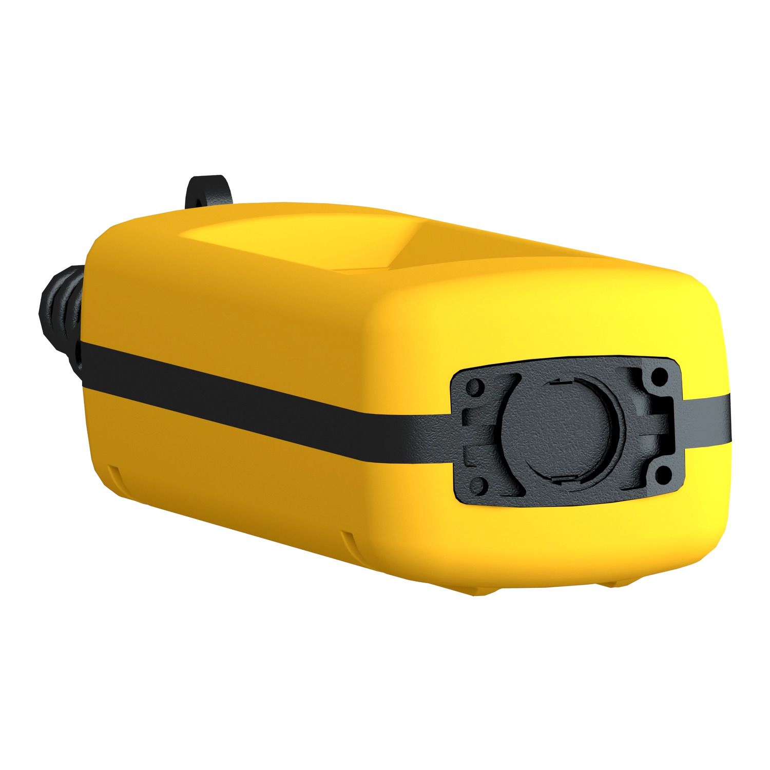 Picture of Empty pendant control station, Harmony XAC, plastic, yellow, 4 cut outs