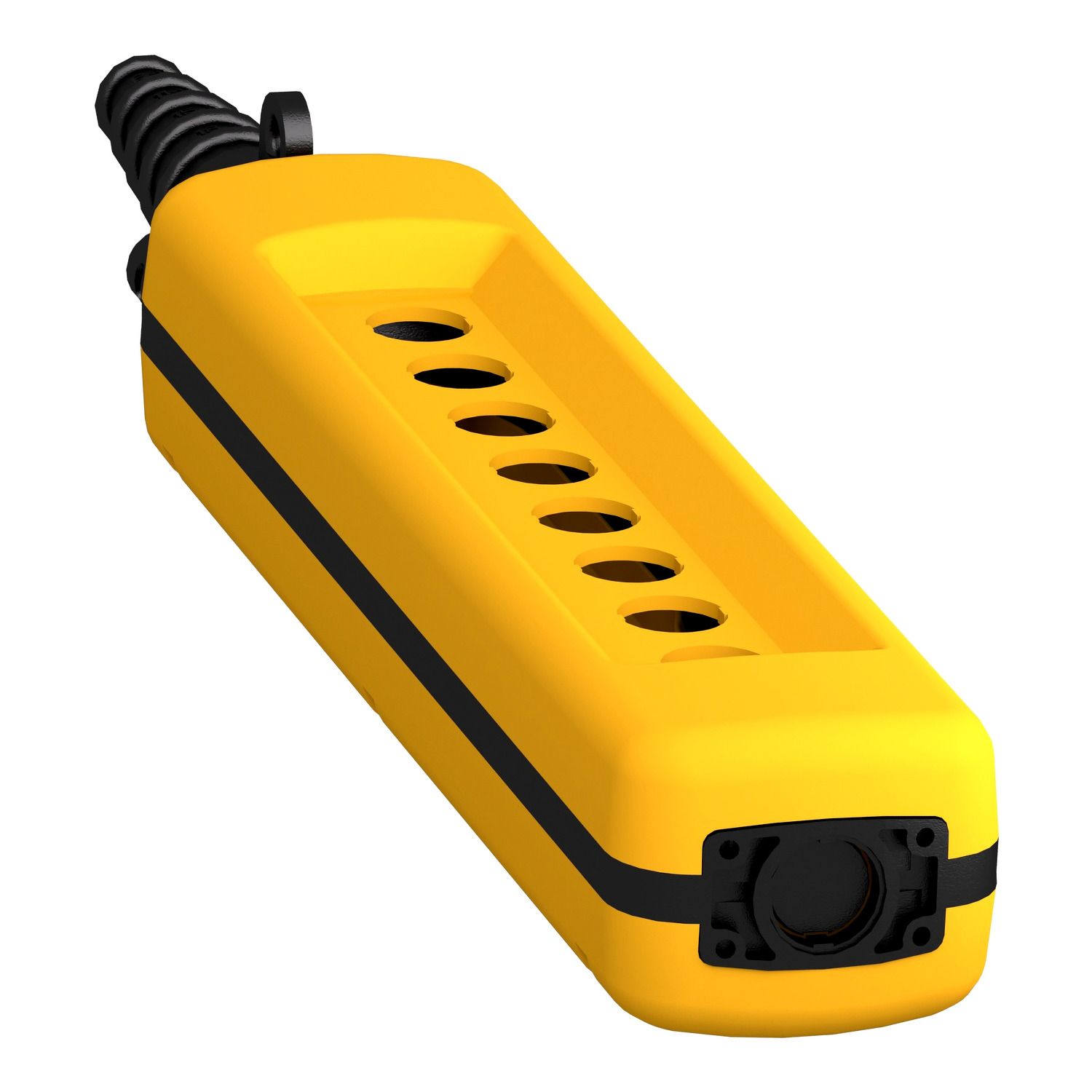 Picture of Pendant control station, Harmony XAC, empty, plastic, yellow, 8 cut outs